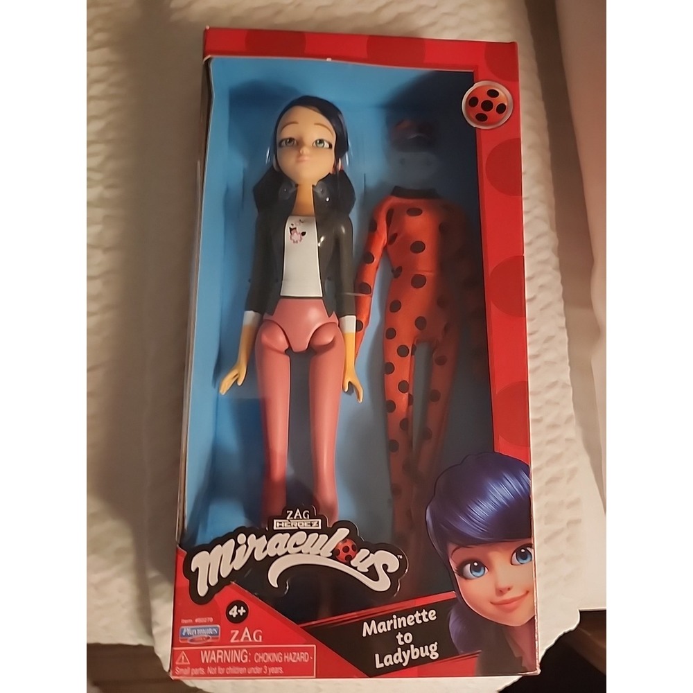 Zag HeroeZ Miraculous Marinette to‎ Lady Bug Doll and Outfit Playmates New RARE!
